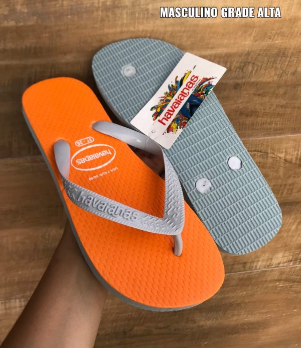 Chinelo Havaianas Brasil masculino em borracha, perfeito para o homem moderno.